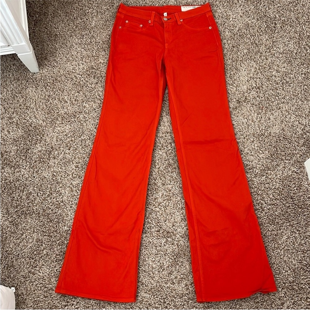 rag & bone Red Wide-Leg Jeans